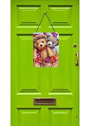 Caroline&#39;s Treasures Cdco0461Ds1216 Winter Snow Teddy Bears Wall Or Door Hanging Prints, 12X16, Multicolor