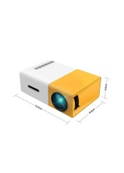 ALISSA-Mini Portable LED Projector Support 1080P 400 - 600 Lumens 320 x 240 Pixels Home Cinema.