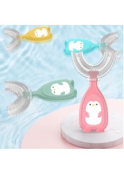 2-12Y Baby Toothbrush Children Dental Oral Care Cleaning Brush Soft Food Grade Silicone Teeth Baby Newborn Items