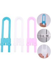 5pcs/pack U Shape Children Home Protection ABS Plastic Safety Lock Child Safety Adjustable Multifunctional Baby Cabinet Locks