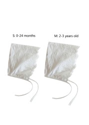 1pc 0-36M Baby Girls Lace Hats Korean Style Newborn Photography Props Flower Bonnet Hat Baby Princess White Caps