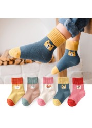 5pairs/lot Baby Boys Girls Socks Fashion Cartoon Animal Pattern Cotton Kids Socks 1-12 Years New Spring Autumn Socks for Boy