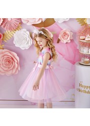 Vikita Princess Girls Dress Children Clothes Girl Summer Sleeveless Dress Kids Dresses For Girls Toddler Girl Casual Dresses