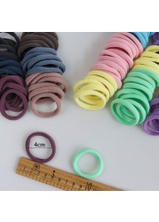 50pcs Set Colorful Girl Ornament Nylon Elastic Hair Bands Ponytail Hair Accessories Holder Rubber Bands Scrunchie Headband