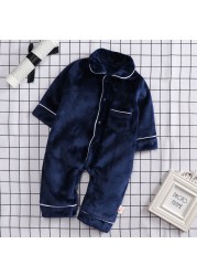 New Winter Boys Clothes Rompers Baby One-piece Suit Baby Clothes Home Clothes