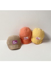 New Summer Candy Color Baby Baseball Hats Oh.Hello Print Kids Boys Girls Outdoor Sun Hats Cotton Autumn Peaked