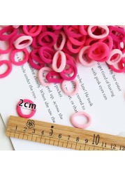 Baby Girl Little Hair Bands Toddler Children Headbands Colorful Elastic Hair Tie Nylon Scrunchie Hair Rope 50/100pcs Hair Accessories