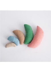 6pcs/set Newborn Posing Bean Bag Baby Photography Prop Cushion Baby Crescent Shaped Pillows Positioner Pillow Basket Filler