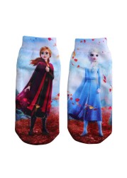 4 Pairs/Bag Kids Socks Children Frozen Socks Spring Cotton Anna Elsa Princess Cartoon Socks for Boy Girls Socks