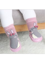 baby indoor sock baby shoes newborn boy socks winter thick terry cotton baby girl sock with rubber soles infant animal sock