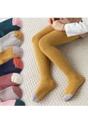 0-8T Baby Girls Cotton Socks Summer Baby Socks Winter Warm Socks Cotton Pants Candy Color Pants For Toddler Girls