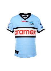 Rugby T-Shirt 2022 Australia CRONULLA SHARKS Home Away Rugby Jersey Retro T-shirt Large Size 5xl