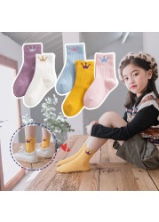 5 pairs soft cotton children socks cute cartoon print kids socks newborn baby boy socks casual girls boys socks 1 to 12 years