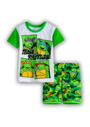 Summer Children Pajamas Suit Boys Short Sleeve Dinosaur Print Cotton Short Sleeve Baby Clothes Pajamas Clothes