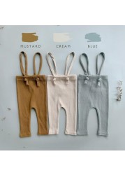 New Children Leggings Cotton Elastic Pants For Girl And Boy Pp Pants Baby Belt Overalls Cute Newborn Toddler Pants