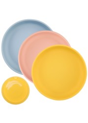 100% Food Safe Approval Silicone Tableware For Kids Fashionable Round Dishes Food Waterproof Training Bowl Baby Accessories