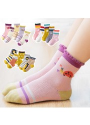 Cotton Kids Socks Spring Autumn Cute Cartoon Newborn Casual Sports Toddler Baby Boys Socks Letters Print Girls Socks 0 to 12 Years