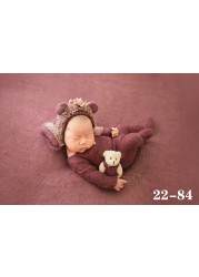 Newborn Photography Accessories, 0-1 Month, Boy and Girl Hat, Bodysuit, Photo Studio Outfits