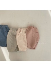 2022 Summer New Baby Loose Casual Cropped Pants Comfortable Mosquito Pants Children Trousers Infant Boys Pants Baby Girl Pants