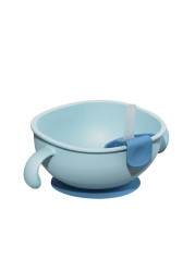 3in1 Baby Feeding/Snack/Soup Bowl with Straw Infant Learning Dishes Bowl Suction Handle Tableware Petal Deep Bowl