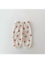 New Fashion Baby Girl Pants Cute Full Print Pants Baby Boys Clothes Thin Cotton Fashion Summer Casual Comfortable Trousers