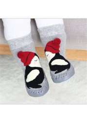 baby indoor sock shoes newborn baby socks winter thick terry cotton baby girl sock with rubber soles infant animal funny sock