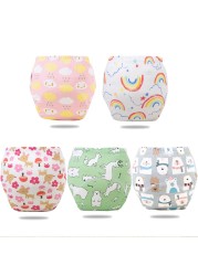 5pcs/lot Baby Cloth Diaper Boys Training Pants 6 Layer Waterproof Reusable Cotton Infant Pants Underwear Girl Nappy Panties