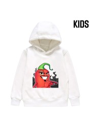 Children Hoodie Merch EdisonPts Pepper Autumn Winter Kid Long Sleeve Thick Hooded Sweatshirts Edison Pts Family Clothes