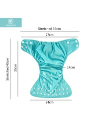 Happyflute New Hot Sale OS Pocket Diaper Plain and Print Washable and Reusable Adjustable Baby Diaper Cover