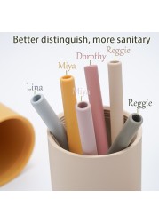 Custom hight super soft training non-toxic drinking straw organic detergent detachable sensory sippy silicone tumbler silicone cup