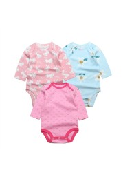 3pcs/lot Newborn Baby Underwear Set 100% Cotton Baby Boys Girls Pajamas Infant Clothes Long Sleeve Underwear Baby Clothes