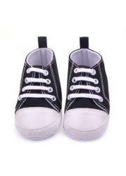 Fashionable Baby Canvas Shoes 0-12 Months Soft Sole Baby Shoes Pre Walking 12 Colors