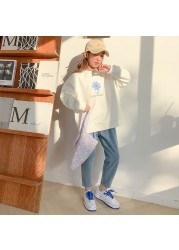 Ton Lion Kids Printed Long Sleeve Spring and Autumn Girls Fashion Casual Loose Round Neck Sweater 5-12 Years