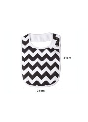 Fashion Newborn Cotton Bib Towel Digital Printing Baby Bibs Double Thick Absorbent Square Towel For Infant Babador