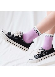 5pcs/lot Spring and Autumn 1-12T Children's Socks Candy Colors Letter Baby Girls Socks Toddler Soft Socks Baby Boys Socks