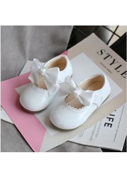 Girls Leather Shoes Princess Dress Single Shoes Kids 2021 Pu Autumn Toddler Sneakers Sandals Toddler Breathable Casual School