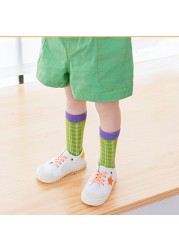 3pcs/lot Spring and Autumn 3-8T Children's Socks Baby Girls Mid Tube Socks Toddler Socks Comfortable Soft Picnic Infant Socks