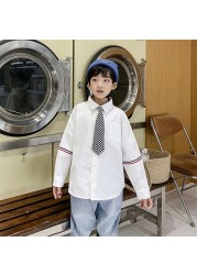 ton lion kids spring and autumn boys casual shirts suitable for 5-12 years old boys fashion clothes boys fashion 2022