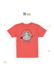 Hnne Summer 2021 New Letter Print Kids T-Shirt 100% Cotton Breathable Tops Boys Girls Unisex T-Shirt HK210424