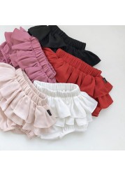 Baby Girls Ruffle Short Pant For Newborns Toddler Kids New Summer Diaper Cover Shorts Pants Big PP Shorts JYF