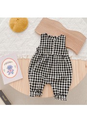 Autumn Baby Jumpsuit 0-24M Sleeveless Knitted Cotton Baby Boy Rompers Solid Newborn Kids Clothes Baby Girl Winter Playsuit