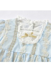 New Spring 2022 Princess Romper Baby Clothes Newborn Baby Clothes Embroidery Suits Baby Suits