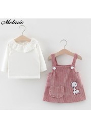 Melario Girls Spring Fashion 2 Pieces Set, Melario Girls Spring Fashion 2 Pieces Set Long Sleeve T-Shirt Top with Cartoon Appliques