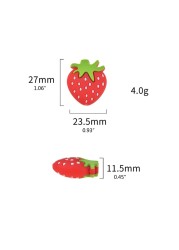 Baby Silicone Teether Strawberry Beads DIY Pacifier Chain Accessories Baby Food Grade Silicone Health and Safety