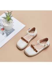 Girls Leather Sandals 2022 Children's Summer Sandals Buckles Hollow Single Shoes Princess Baby Girl Pupils Soft Sanda TQ - TJ882