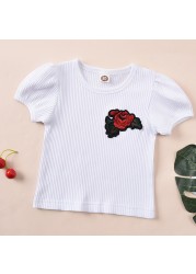 Summer Children Girls Dress Ribbed Knitted Girls Ruffles Princess Dresses Casual Teenage Daily Kids Clothes 1-4Y JYF