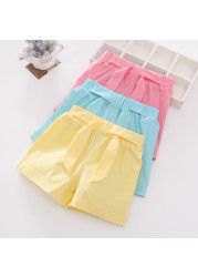 Summer Kids Girls Solid Color Pants Fashion Cute Pants Children Pants Girls Pants Teenage Costume For 2-12 Years