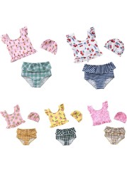 Happyflute Toddler Baby Girls Swimwear 2pcs Girls Swimwear With Cap Children Swimwear Kids Beach Wear