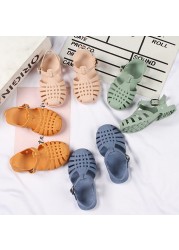 Children Gladiator Sandals Breathable Perforated PVC Children Summer Shoes New Fashion Beach Boys Girls Summer Shoes 2021