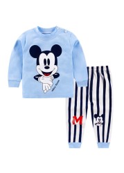 2021 New Winter Baby Clothes Suit Cotton Newborn Baby Boy Girl Clothes 2pcs Toddler Pajamas Unisex Children Clothing Suit 0-2Y